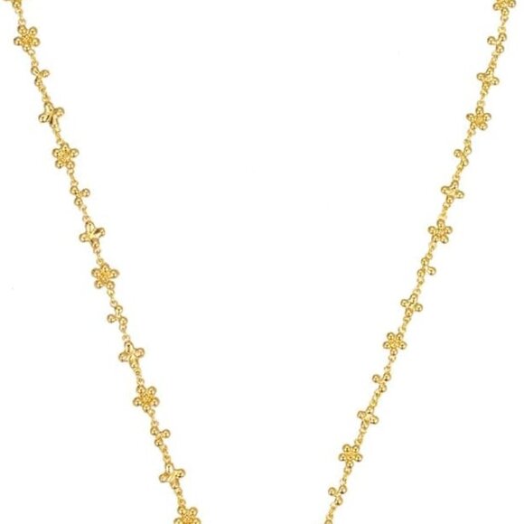 Gold-tone Plated Cross Necklace Religious Jewelry Adjustable Chain